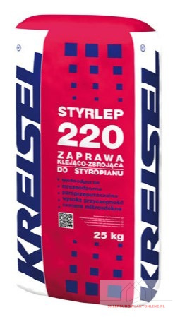 Zaprawa klejąco-zbrojąca do styropianu STYRLEP 220 opak.= 25kg KREISEL
