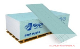 Płyta gipsowa GKBI Hydro PRO typ H2 1200x3000x12,5mm RIGIPS