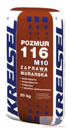 Zaprawa murarska POZMUR 116 M10 opak.= 25kg KREISEL