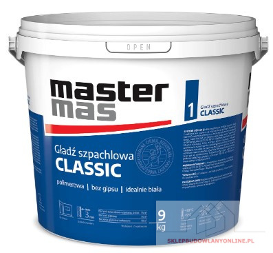 Gładź szpachlowa MASTER-MAS opak.= 9kg MASTER Gładź szpachlowa MASTER-MAS opak.= 9kg MASTER