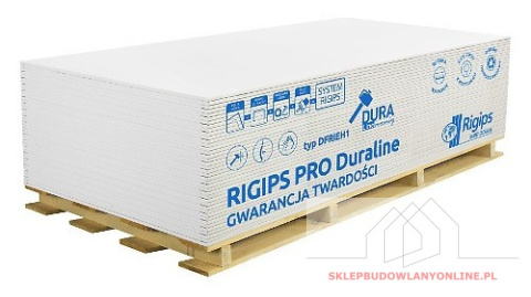 Płyta gipsowo-kartonowa GKB Duraline PRO typ DFIREH1 1200x2600x15mm RIGIPS Płyta gipsowo-kartonowa GKB Duraline PRO typ DFIREH1 1200x2600x15mm RIGIPS
