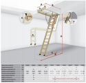 Schody strychowe LTK Energy 70x120 wys. 280cm FAKRO